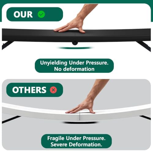 Folding Table 4 Pack, 4FT Folding Table with Adjustable Height, Black