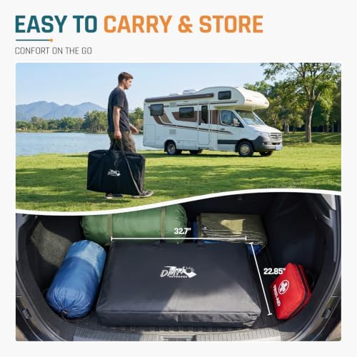 DMH OUTDOORS Folding Camping Kitchen Station Portable Outdoor Grill Table