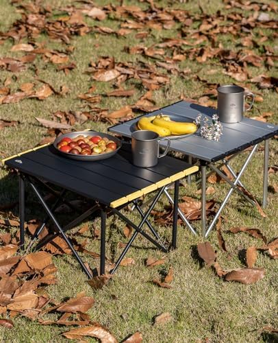 iClimb Ultralight Compact Camping Folding Table (Reinforced Black - S)
