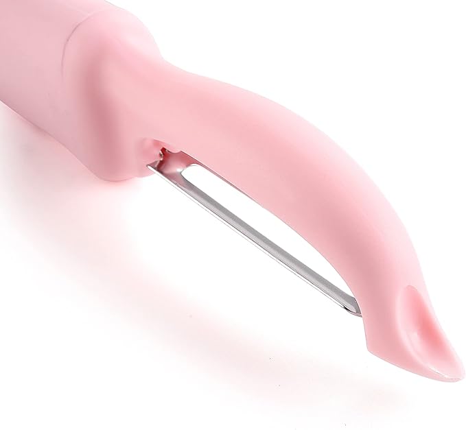 Spring Chef Premium Swivel Vegetable Peeler, Soft Grip Handle and Ultra Sharp Stainless Steel Blades - Perfect Kitchen Peeler For Veggie, Fruit, Potato, Carrot, Apple - Pink Lemonade - Set of 2