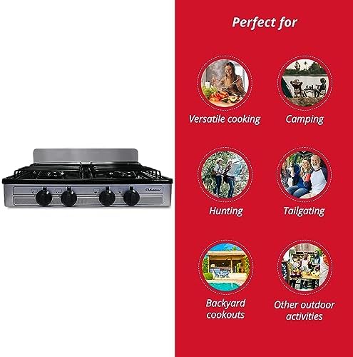Koblenz PSK-400S 4 Portable Porcelain Cover and Four 16, Silver, Stainless