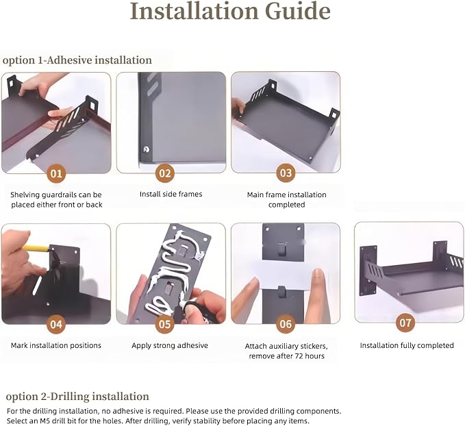 Wall-mounted Kitchen Organizer – Microwave Spice Rack, Heavy-duty & Easy Setup (Mini with hook)
