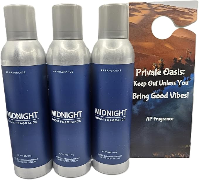 AP Fragrance Belfair Oaks Midnight - Air Freshener Spray - Concentrated Room Spray for Home, Car, or Office, 3 Pack