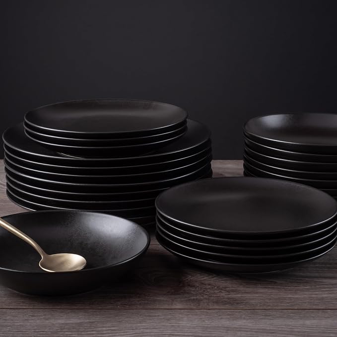 Porto by Stone Lain Semplice 12-Piece Premium Kitchen & Dining Dinnerware Set