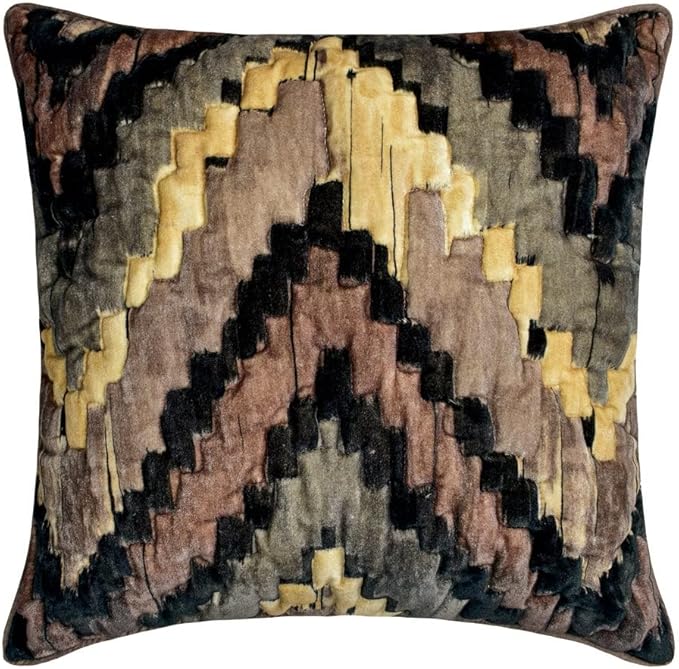 The HomeCentric King/Queen/Twin Beige Decorative CA King 86"x18" Bed Runner Without Pillow Cover, Abstract, Chevron, Quilted Bed Scarf on Suede Velvet Fabric - Paramount
