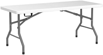 FDW | 6FT Folding Table | White | Portable Plastic Table