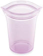 Zip Top Reusable Food Storage Bags | Small Cup [Lavender] | Silicone Meal Prep Container | Microwave, Dishwasher and Freezer Safe | Made in the USA