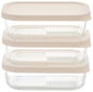 Glass Food Storage Containers with Lids — 6 Piece — 17.6 oz Glass with BPA-Free Leak Resistant Stackable Lids — Microwave, Oven & Dishwasher Safe — Ideal for Meal Prep & More - Vanilla Mist
