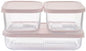 Glass Food Storage Containers with Lids — 6 Piece — 26.5 oz & 40.57 oz Glass with BPA-Free Leak Resistant Stackable Lids — Microwave, Oven & Dishwasher Safe — Ideal for Meal Prep & More Berry Blush