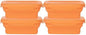 Drip EZ Secondz Collapsible Food Storage Containers – Set of 4, Space-Saving Airtight Meal Prep & Leftover Containers – Microwave, Freezer & Dishwasher Safe, BPA-Free, Locking Lids – Orange