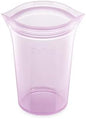 Zip Top Reusable Food Storage Bags | Medium Cup [Lavender] | Silicone Meal Prep Container | Microwave, Dishwasher and Freezer Safe | Made in the USA