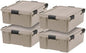 IRIS USA 4-Pack 41 Qt Storage Bins with Gasket Lids, Tan
