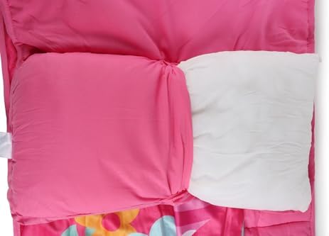 Jay Franco Kids Nap Mat with Embedded Pillow & Blanket – Soft 46"x20" Microfiber Sleeping Bag with Name Tag & Handle