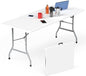 HLPB Folding Table 6 ft, Foldable Camping Table with Handle & Safety Locks