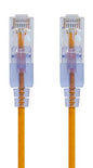 Monoprice Cat6A 7ft Yellow 10-Pk Patch Cable UTP 30AWG 10G Pure Bare Copper Snagless RJ45 SlimRun Series Ethernet Cable
