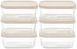 Glass Food Storage Containers with Lids — 12 Piece — 24.4 oz Glass with BPA-Free Leak Resistant Stackable Lids — Microwave, Oven & Dishwasher Safe — Ideal for Meal Prep & More - Vanilla Mist