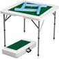 Byliable 34.6" Folding Mahjong Table, Portable Game Table with Cup Holders