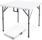 34" Square Folding Card Table,Fold-in-Half Utility Portable Table,White