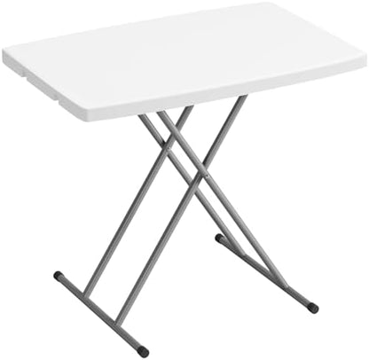 BestOffice | 30" Folding Table | White | Portable Plastic Table