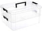 JUXYES 2-Tiers Plastic Stack Carry Storage Containers Box wih Handle Lids