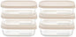 Glass Food Storage Containers with Lids — 12 Piece — 17.6 oz Glass with BPA-Free Leak Resistant Stackable Lids — Microwave, Oven & Dishwasher Safe — Ideal for Meal Prep & More - Vanilla Mist