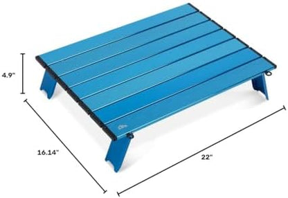 iClimb Ultralight Compact Mini Folding Alu. Table (Blue - L)