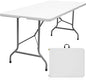 6ft Folding Table, Portable Heavy Duty Plastic Table for Party, White