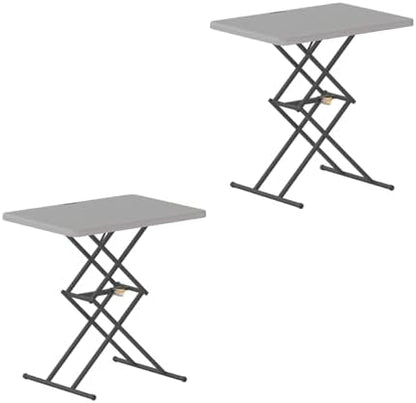 FanttikOutdoor Small Folding Table Quick Adjust 3 Heights, TV Tray, Dining