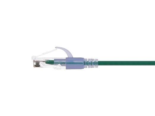 Monoprice Cat6A 14ft Green 10-Pk Patch Cable UTP 30AWG 10G Pure Bare Copper Snagless RJ45 SlimRun Series Ethernet Cable