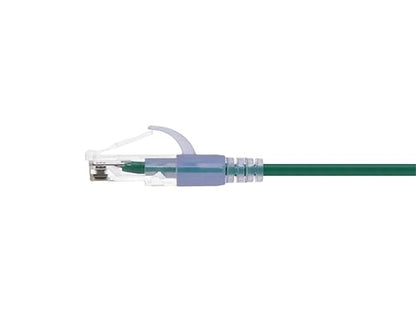 Monoprice Cat6A 14ft Green 10-Pk Patch Cable UTP 30AWG 10G Pure Bare Copper Snagless RJ45 SlimRun Series Ethernet Cable