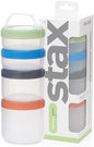 humangear Stax Modular Storage System - Food-Safe 4-Piece Stacking Container with Click-Handle