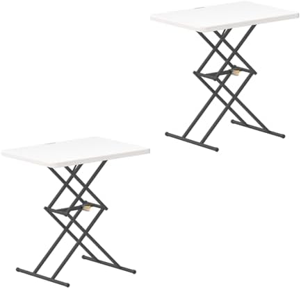 FanttikOutdoor Small Folding Table Quick Adjust 3 Heights, TV Tray, Dining