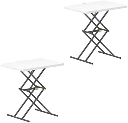 FanttikOutdoor Small Folding Table Quick Adjust 3 Heights, TV Tray, Dining