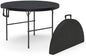 2 PACK of 3.5 Feet Circular Round Foldable Table with Built in Handle & Steel Legs | Heavy Duty Portable | Perfect for Party, Dining, Wedding, Events, Picnic Indoor, Outdoor, Camping, Utility