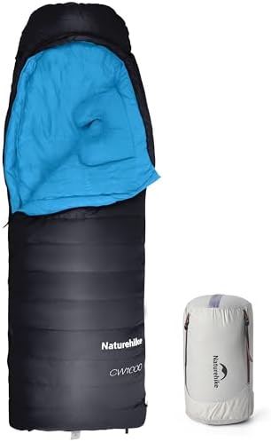 Naturehike 0 Degree Ultralight Down Sleeping Bag for Adults, 650 Fill Power, Backpacking Cold Weather Sleeping Bag with RDS Down, -2℉ / 18℉ Sleeping Bags for Camping, Hiking