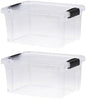 Superio 6.6 Quart Clear Plastic Storage Boxes with Lids, Stackable Organizer Containers, BPA-Free Storage Bins for Home, Office, School & Dorm, 2 Pack