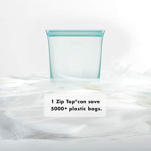 Zip Top Reusable Food Storage Bags | Medium Cup [Lavender] | Silicone Meal Prep Container | Microwave, Dishwasher and Freezer Safe | Made in the USA
