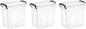 Superio 2.5 Quart Clear Plastic Storage Boxes with Lids, Stackable Organizer Containers, BPA-Free Storage Bins for Home, Office, School & Dorm, 3 Pack