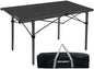 29.9" Tall Folding Camping Table for 2-6 Person, 54.7" Large Aluminum Foldable Roll-up Table Outdoor with Carry Bag for Picnic, Camp, Sturdy, Backyard, Patio