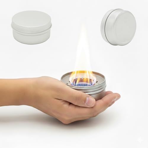 Circular Alcohol Burner. Ultra-Light 15g Emergency Pocket Stove