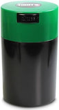 Tightvac - 1 oz to 6 ounce Airtight Multi-Use Vacuum Seal Portable Storage Container for Dry Goods, Food, and Herbs - Dark Green Cap & Black Body