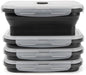 Collapsible Silicone Food Storage Containers Set with Lid & Air Vent,Foldable Lunch Containers(4PCS,Black,27oz)