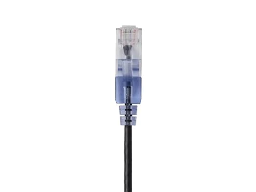 Monoprice Cat6A 5ft Black Patch Cable UTP 30AWG 10G Pure Bare Copper Snagless RJ45 SlimRun Series Ethernet Cable