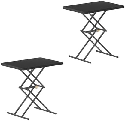 FanttikOutdoor Small Folding Table Quick Adjust 3 Heights, TV Tray, Dining