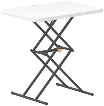 FanttikOutdoor Small Folding Table Quick Adjust 3 Heights, TV Tray, Dining