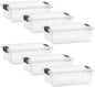 Superio 2.3 Quart Clear Plastic Storage Containers with Lids, Stackable Organizer Bins, BPA-Free Storage Boxes for Home, Office, Dorm & Classroom, 6 Pack
