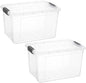 Superio 14.7 Quart Clear Plastic Storage Boxes with Lids, Stackable Organizer Containers, BPA-Free Storage Bins for Home, Office, School & Dorm, 2 Pack