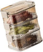 3/4/5 Layers Clear Portable Travel Spices Jars, Multi Camping Spices Containers With Organizers Bag, Stackable Spices Salt