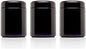 Infinity Jars 250 ml UV Glass Airtight Storage Jar Set, 3 Pack, Black
