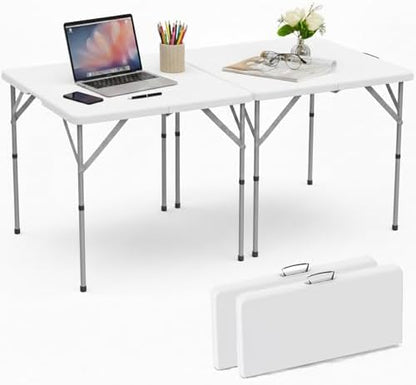 34'' Square Folding Card Table 2 Pcs,Dining Table with Handle & Safety Lock